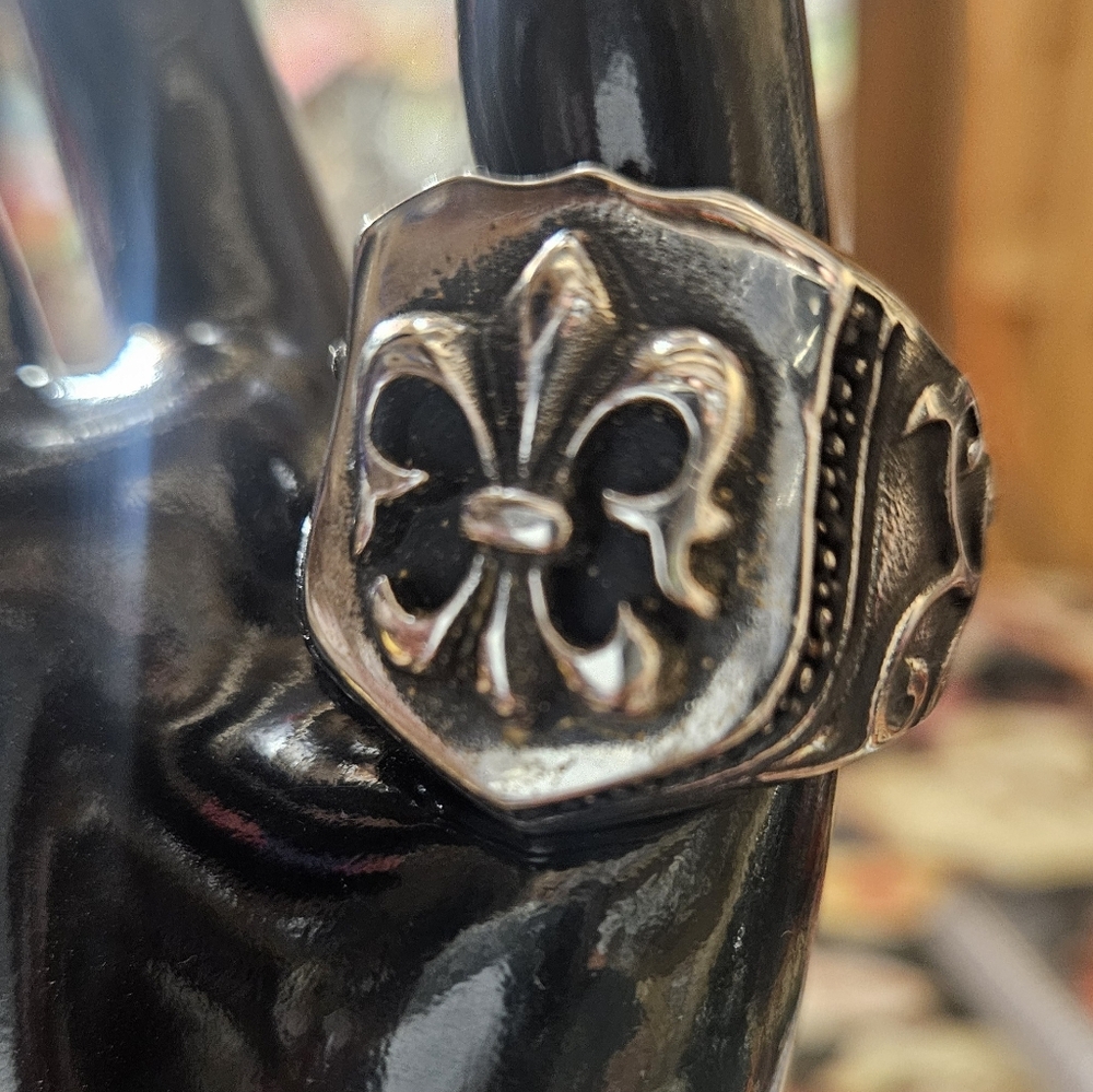 Silver Fleur-de-Lis Men's Ring
